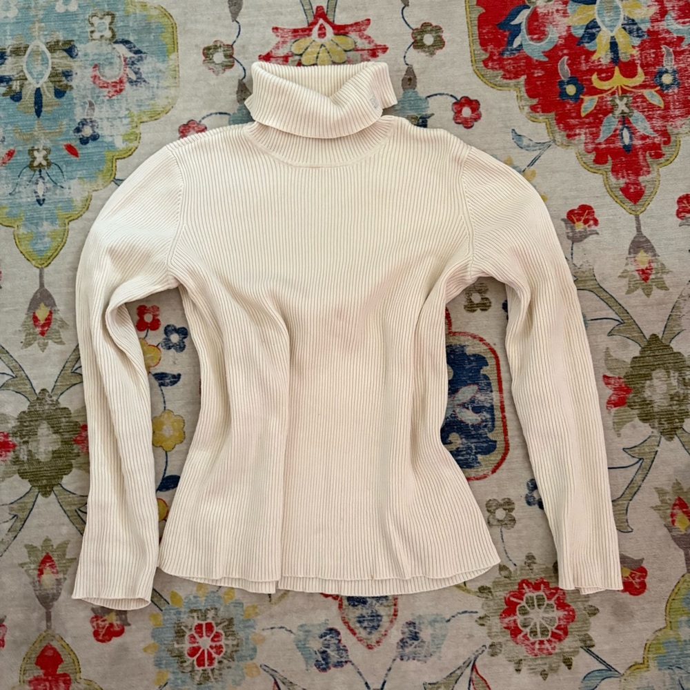 Vintage Lauren Ralph Lauren Off-White Turtleneck Sweater